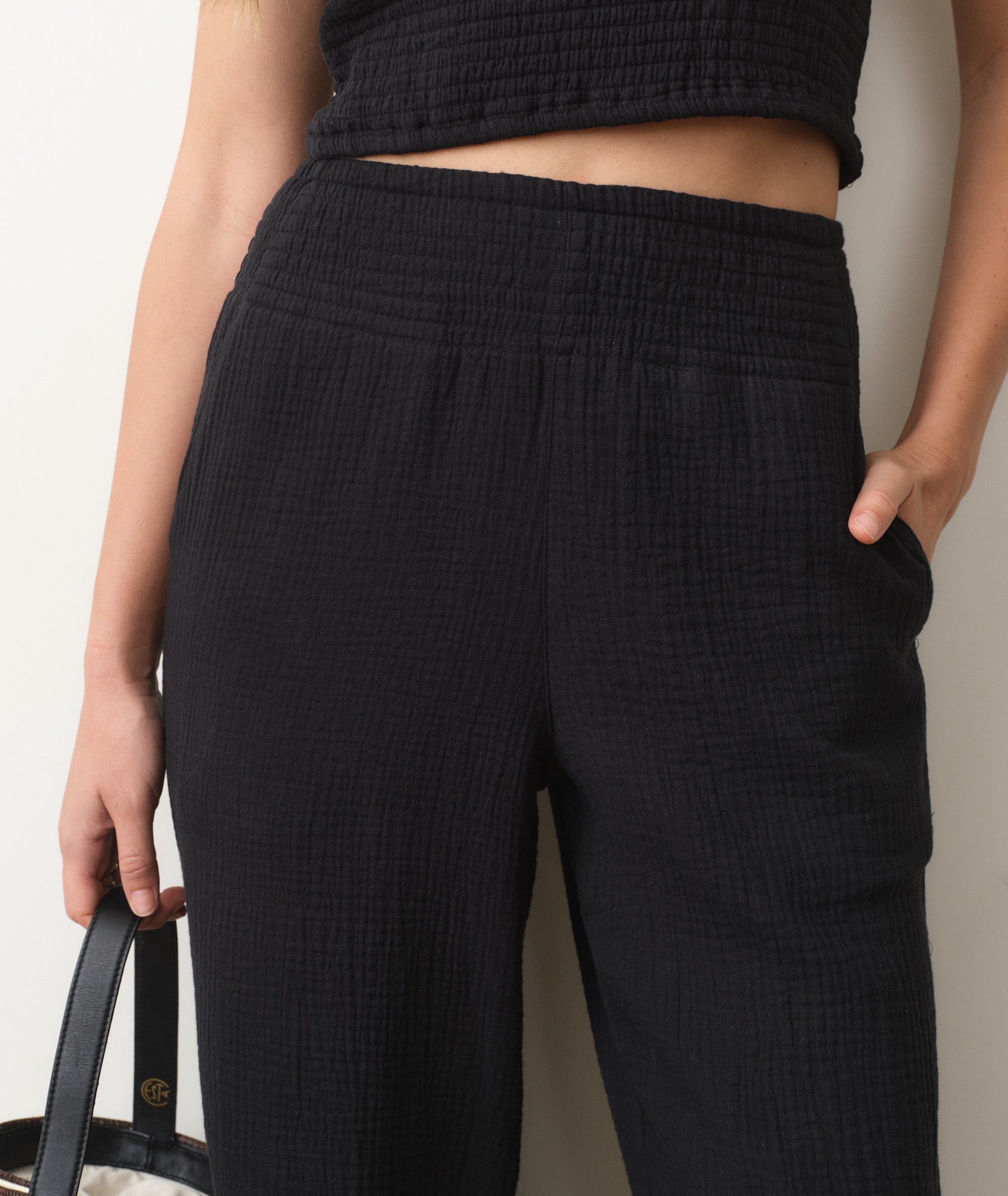 Isla Double Cloth Wide Leg Pant