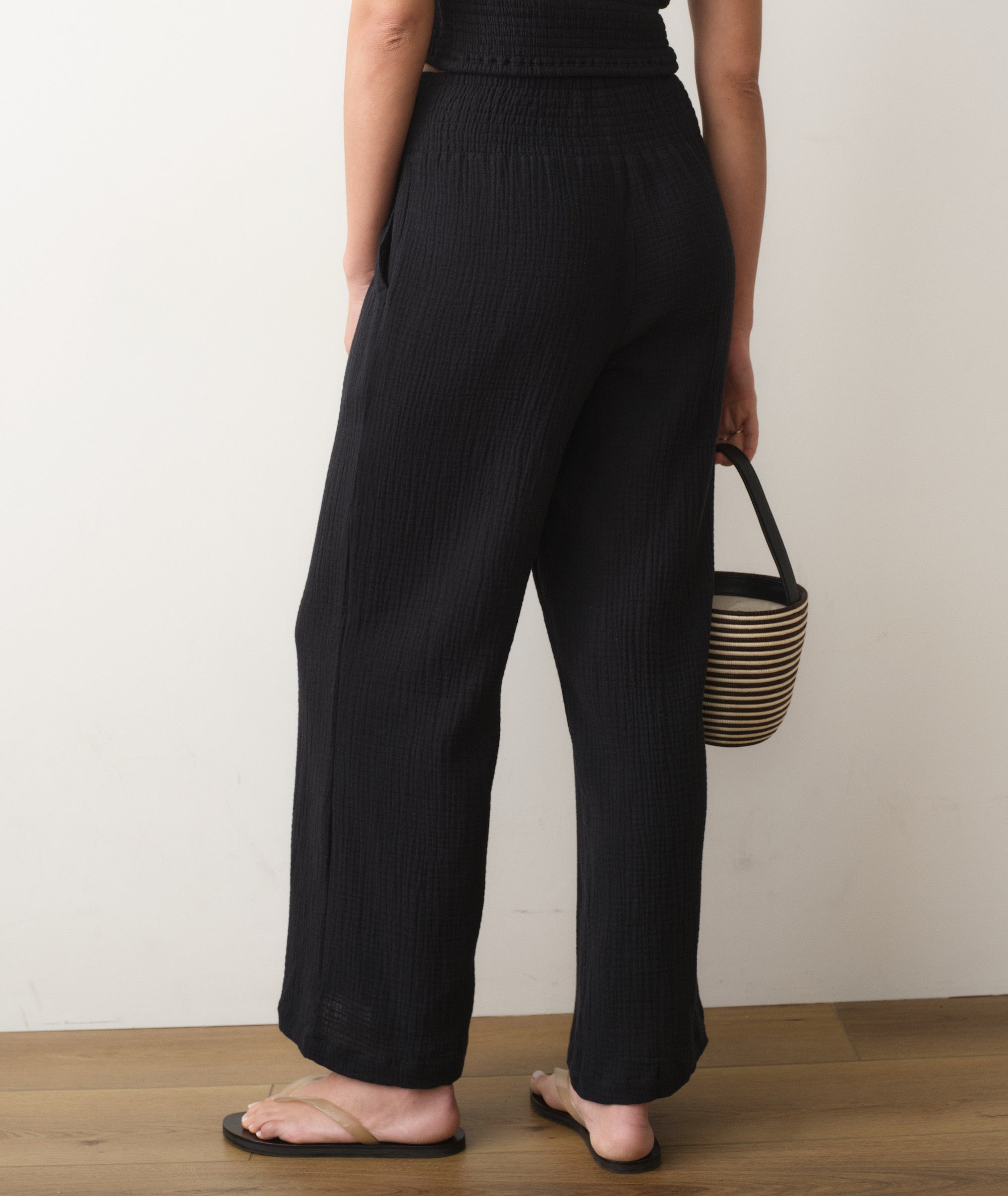 Isla Double Cloth Wide Leg Pant