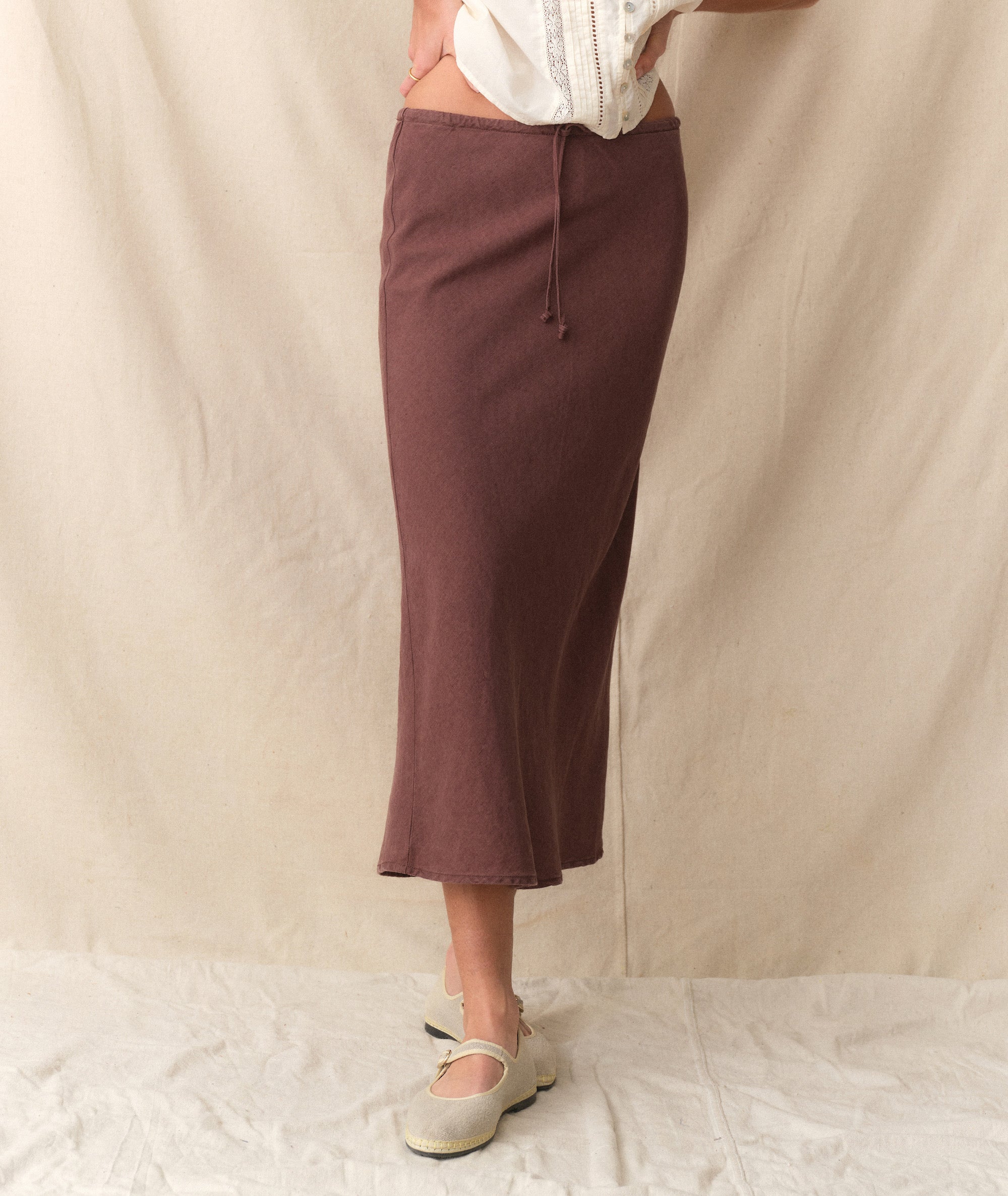 Avery Linen Midi Skirt