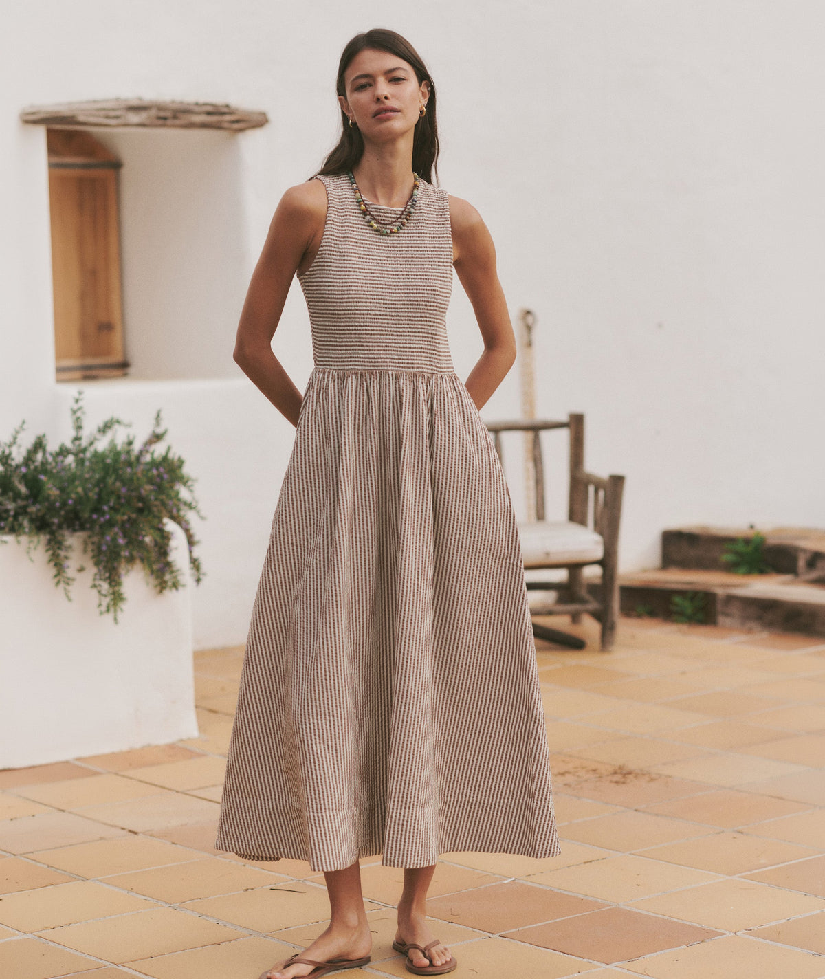 Darcy Seersucker Maxi Dress