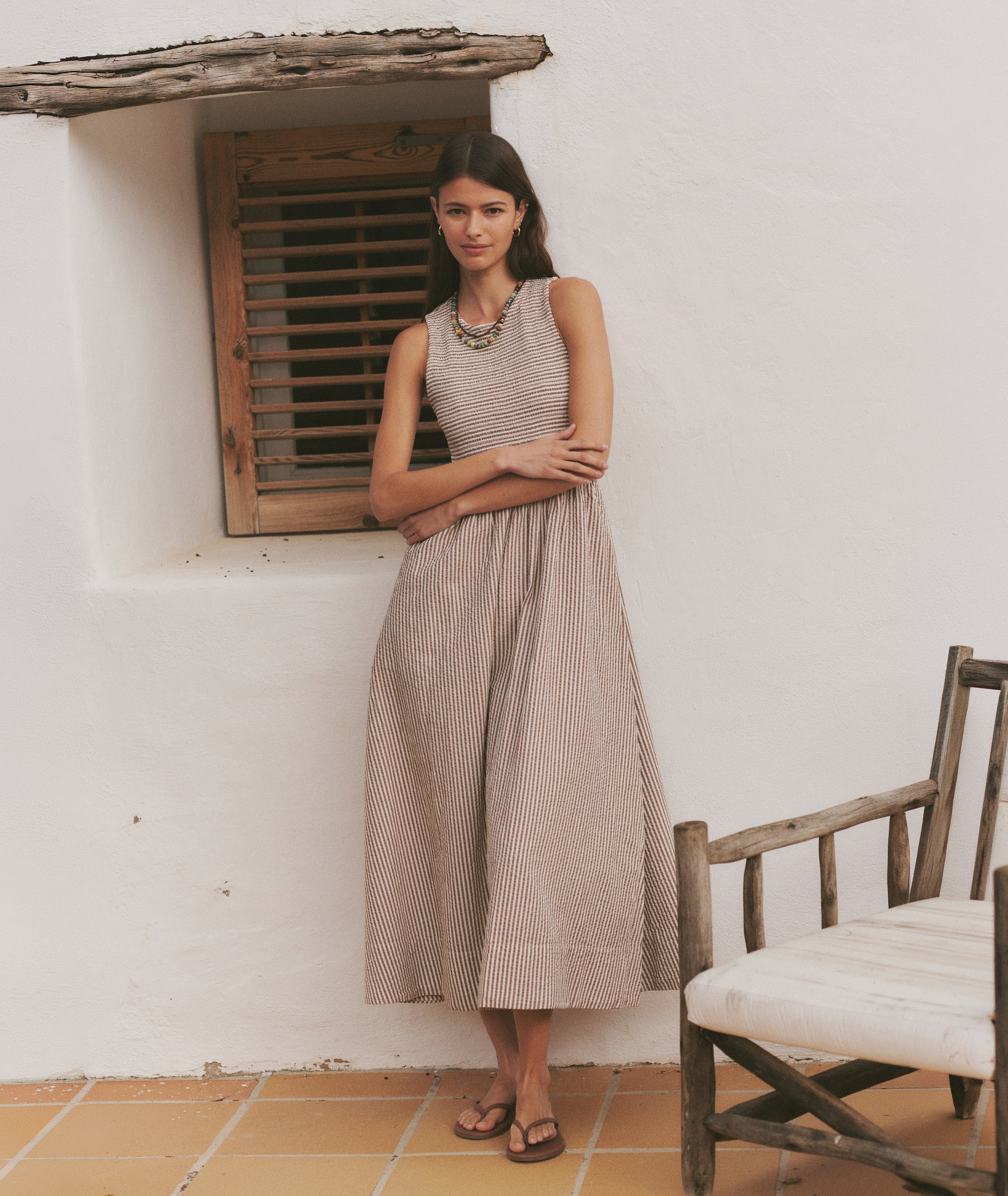 Darcy Seersucker Maxi Dress
